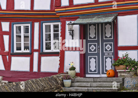 Deutschland, Hessen, Taunus, Fachwerk-der StVZO, Idstein, Altstadt, Fachwerk-Fassade Stockfoto