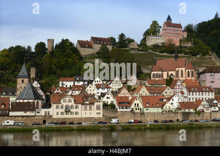 Buckhorn auf dem Neckar, Sperre Buckhorn, Hessen, Deutschland Stockfoto