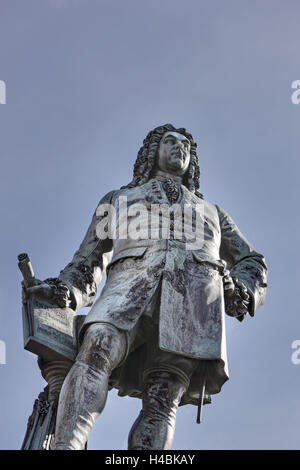 Deutschland, Sachsen-Anhalt, Halle (Saale), Marktplatz (Marktplatz), Händel-Denkmal, Stockfoto