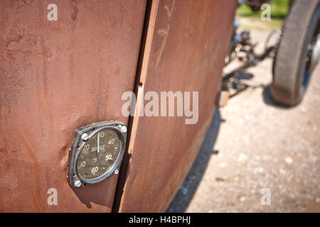 Hot-Rod, Rat-Rod, selbstgebaut mit Flugzeug-Sternmotor Stockfoto