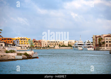 Der Dominikanischen Republik, im Osten, Punta Cana, Marina in Cap Cana Stockfoto