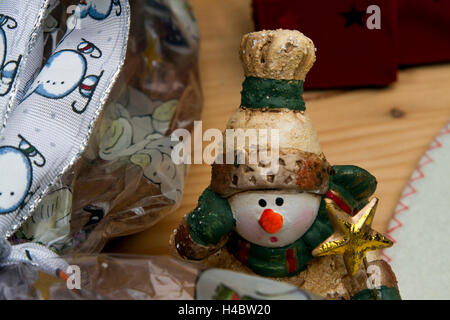 Stil leben, Weihnachtsdekoration, Tischdekoration Stockfoto