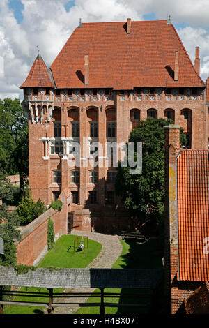 Polen, Pommern, Malborski, Marienburg, Marienburg, Großmeisterpalast, Außenansicht Stockfoto