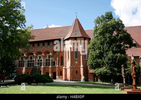 Polen, Pommern, Malborski, Marienburg, Marienburg, mittlere Burg, Innenhof Stockfoto