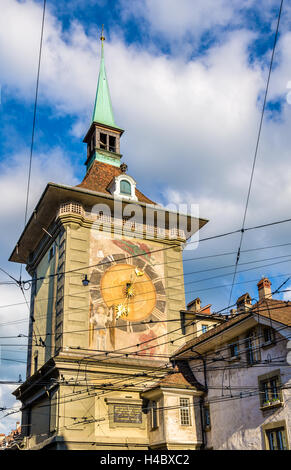 Zytglogge-Turm, einem mittelalterlichen Wahrzeichen in Bern, Schweiz Stockfoto