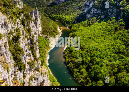 Frankreich, Rhône-Alpes, ArdÞche, Vallon-Pont-d ' Arc, Gorges de l'ArdÞche, BelvédÞre De La Cathédrale Stockfoto