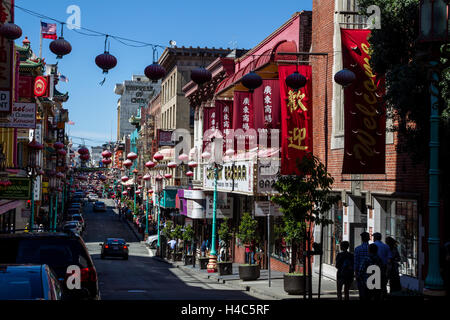 Grant Avenue in Chinatown in San Francisco, Kalifornien, USA. Stockfoto