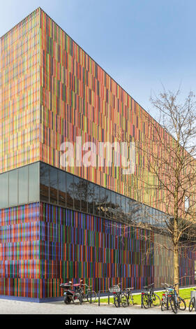 Museum Brandhorst, eröffnete 2009, Architekten Sauerbruch Hutton, Fassade aus 36000 Keramik Stäbe und 23 Farben, Maxvorstadt, Museum Viertel, München, Bayern, Deutschland, Europa Stockfoto