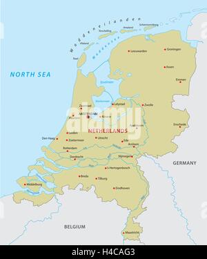Niederlande-Karte Stock Vektor