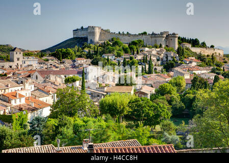 Blick auf Fort Saint Andre und Villeneuve-Lès-Avignon, Département Gard, Region Languedoc-Roussillon, Frankreich, Stockfoto