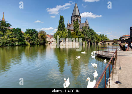 Temple Neuf, Kirche, Metz, Département Moselle, Region Champagne-Ardenne-Elsass-Lothringen, Frankreich, Stockfoto