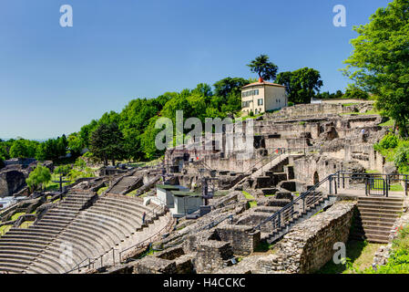 Antike Theater Fourvière Hügel Fourvière, Lyon, Frankreich, Region Auvergne Rhône Albtraum Stockfoto