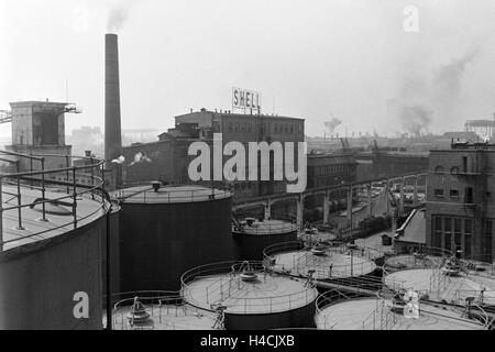 Blick Auf die Shell AG in Hamburg, Deutschland, 1930er Jahre. Blick auf die Deutsche Shell AG in Hamburg, Deutschland der 1930er Jahre Stockfoto