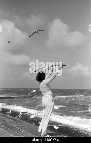 Urlaub Auf Norderney, 1930er Jahre Deutsches Reich. Urlaub auf Norderney, Deutschland der 1930er Jahre Stockfoto