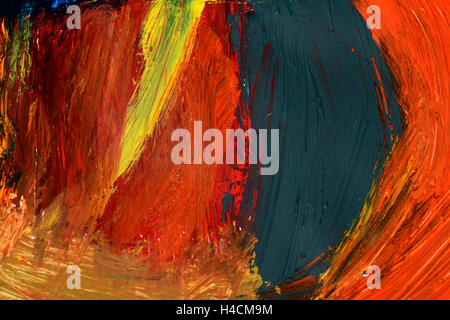 Buntes Hintergrundbild des hellen Acrylfarben Closeup. Stockfoto