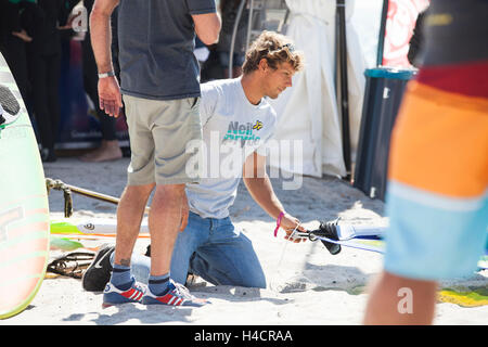 Leon Jamaer auf dem Surf-Festival Fehmarn 2016 Stockfoto