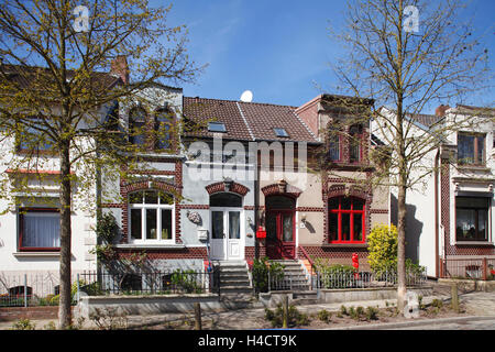 Alten Bremen Wohnhäusern, in Bremen-Vegesack, Bremen, Deutschland, Europa Stockfoto