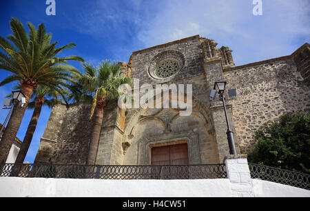 Spanien, Andalusien, Vejer De La Frontera, weißes Dorf in der Provinz Cadiz, Kirche Iglesia Divino Salvador Stockfoto