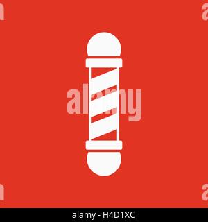 Das Barber Pole-Symbol. Barbershop-Symbol. Wohnung Stock Vektor