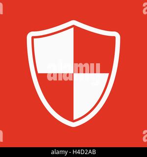 Das Schild-Symbol. Schutz und Sicherheit, Firewall-Symbol. Stock Vektor