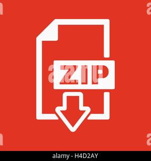 Die ZIP-Datei-Symbol. Archiv und komprimierte symbol Stock Vektor