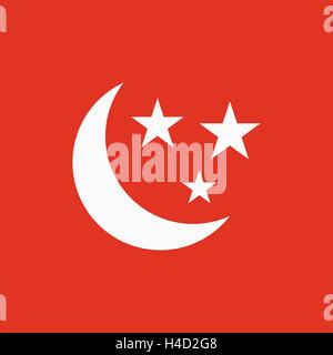 Das Symbol Mond und Sterne. Nacht, Schlaf-Symbol. Wohnung Stock Vektor