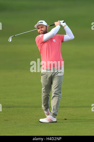 Englands Andy Sullivan tagsüber zwei von The British Masters in The Grove, Chandler's Cross. Stockfoto