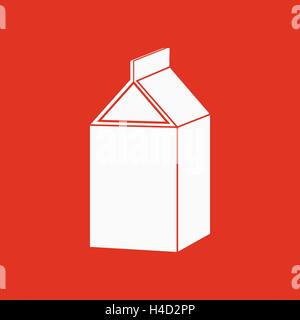 Die Milch Kastenikone. Verpackung und Container Symbol. Wohnung Stock Vektor