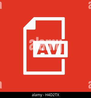 Das AVI-Symbol. Video-Datei-Format-Symbol. Wohnung Stock Vektor