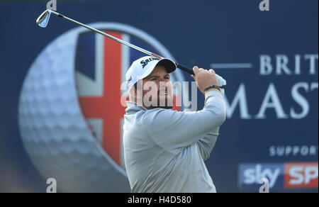 Irlands Shane Lowry tagsüber zwei von The British Masters in The Grove, Chandler's Cross. Stockfoto