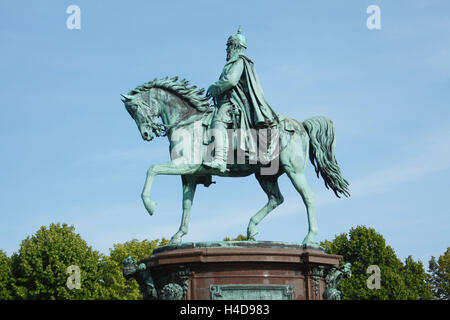 Barocke Reiterstandbild Großherzog Friedrich Franz II. im Schloss-Garten, Schwerin, Mecklenburg-West Pomerania, Deutschland, Europa Stockfoto