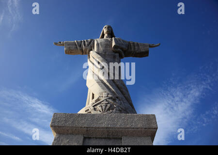 Insel Madeira, Garajau mit Canico, Statue Cristo Rei, Stockfoto