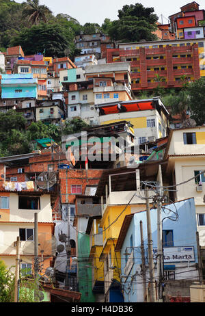 Favela Santa Marta, Rio De Janeiro, Brasilien Stockfoto