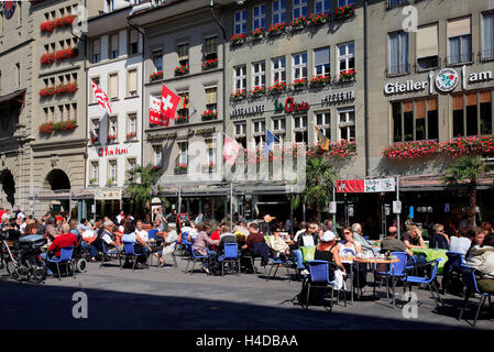 Bären Platz im Zentrum Stadt Bern, Schweiz Stockfoto