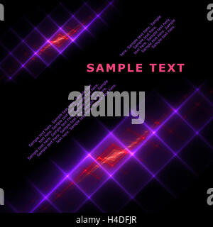 Flyer Vorlage. Abstrakte leuchtenden dunklen Raster Stockfoto