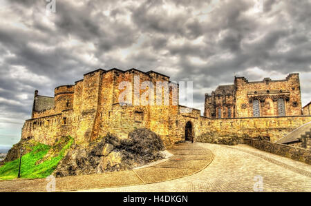 Auf dem Territorium des Edinburgh Castle, Schottland Stockfoto