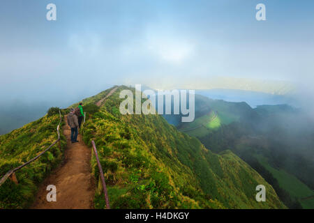 Suche auf Sete Cidades Sao Miguel, Azoren, Portugal Stockfoto