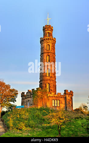 Nelson Monument auf dem Calton Hill in Edinburgh Stockfoto