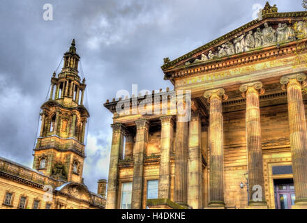 Harris-Museum und die Sessions-Haus in Preston - England Stockfoto