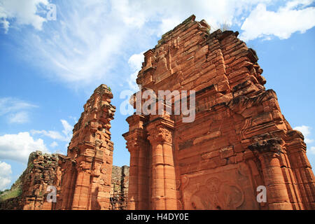 Argentinien, Missiones, Jesuit Missionen der Guaranis: San Ignacio Mini, UNESCO Welt Kulturerbe Stockfoto