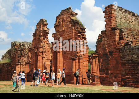 Argentinien, Missiones, Jesuit Missionen der Guaranis: San Ignacio Mini, UNESCO Welt Kulturerbe Stockfoto