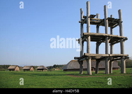 Japan, Präfektur Aomori, Sannaimaruyama, ruinieren Stockfoto