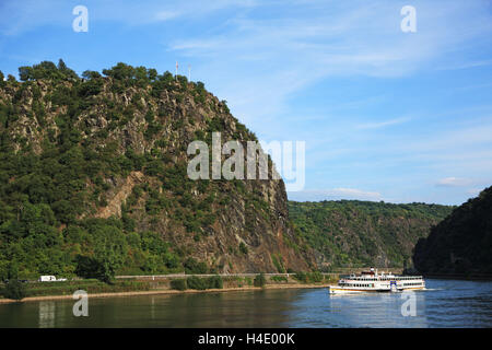 Deutschland, Oberes Mittelrheintal, Loreley, UNSCO Welterbe Stockfoto