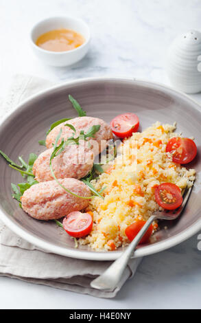 Krabben und Garnele, Fisch gedämpfte Frikadellen Stockfoto