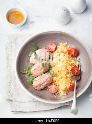 Krabben und Garnele, Fisch gedämpfte Frikadellen Stockfoto