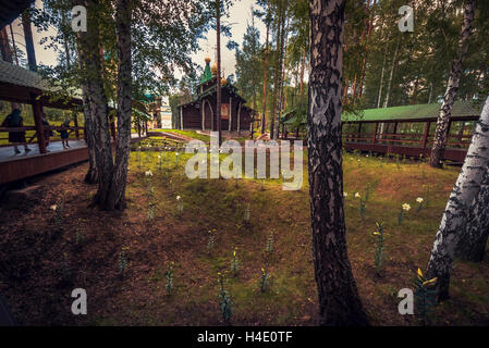 Tempel des Heiligen Royal Märtyrer & freien mine Nr. 7 in Ganina Yama Kloster Stockfoto