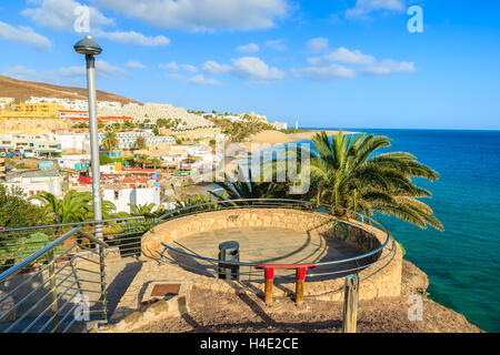 MORRO JABLE, FUERTEVENTURA Insel - 7. Februar 2014: Sicht auf die Küste von Jandia Halbinsel auf Fuerteventura Insel sehr beliebtes Urlaubsziel ist. Stockfoto