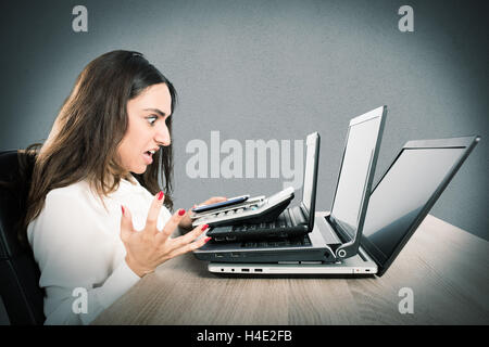 Stress am Arbeitsplatz Stockfoto