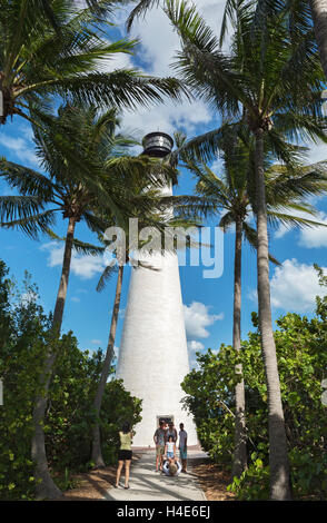 Florida, Miami, Key Biscayne, Bill Boggs Cape Florida State Park, Cape Florida Lighthouse Stockfoto