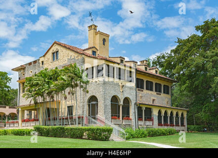 Maimi-Dade County, Florida, Palmetto Bay, Deering Estate am Cutler, Steinhaus Stockfoto